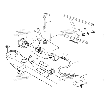 OIL TANK ASSEMBLY 6X6 400L