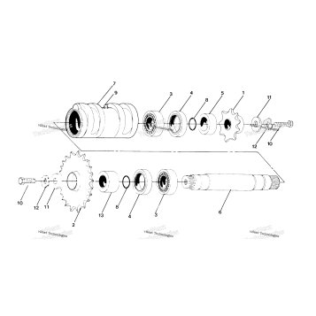 CENTER TIGHTENER ASSEMBLY P/N 1380023 250 4X4