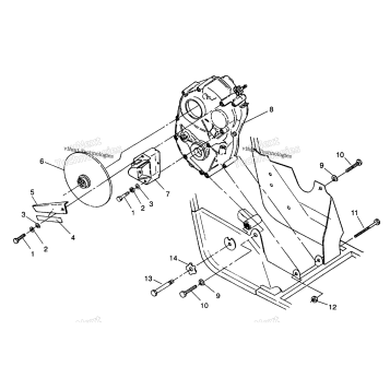 GEARCASE/BRAKE MOUNTING 6X6 250