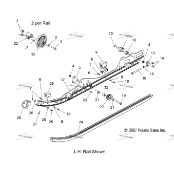 SUSPENSION, RAIL ASM