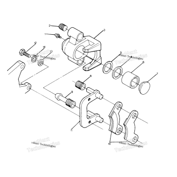 MIDDLE AXLE BRAKE ASSEMBLY BIG BOSS 4X6