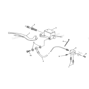 CONTROLS RH MASTER CYLINDER/BRAKE LINE 6X6 400L, SWEDISH & NOR