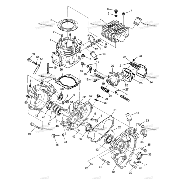 CRANKCASE & CYLINDER 6X6 400L W968740 & 6X6 400L NORWEGIAN