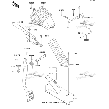 BRAKE PEDAL/THROTTLE LEVER