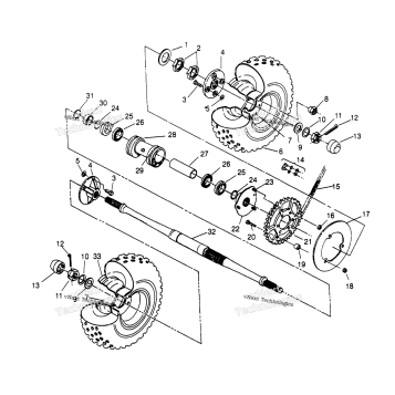 REAR WHEEL DRIVE ASSEMBLY SPORT 400L