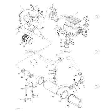 ENGINE SUPPORT AND MUFFLER