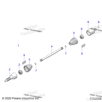 DRIVE TRAIN, REAR DRIVE SHAFT
