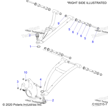 SUSPENSION, FRONT AARMS, MOUNTING