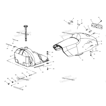 SEAT AND GAS TANK