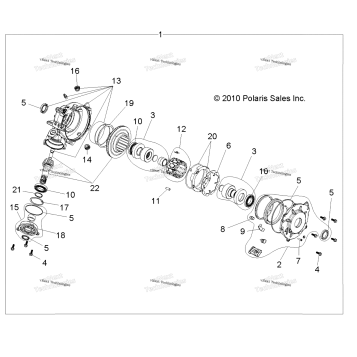DRIVE TRAIN, FRONT GEARCASE (49RGRTRANSINTL1332956)