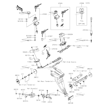 IGNITION SWITCH/LOCKS/REFLECTORS