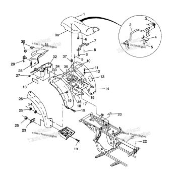 REAR CAB ASSEMBLY SPORTSMAN 4X4