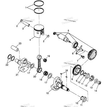 PISTON & CRANKSHAFT XPLORER 400L