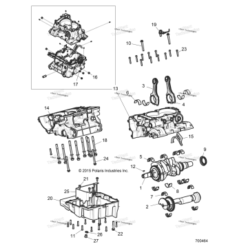 ENGINE, CRANKCASE AND CRANKSHAFT
