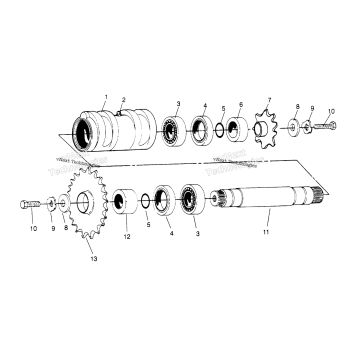 CENTER TIGHTENER ASSEMBLY 6X6 300