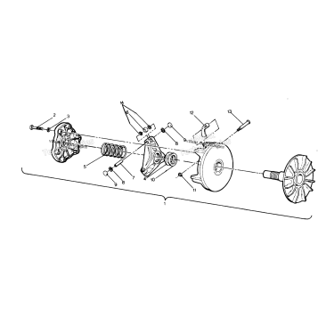 DRIVE CLUTCH ASSEMBLY 6X6