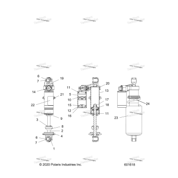 SUSPENSION, SHOCK, FRONT TRACK