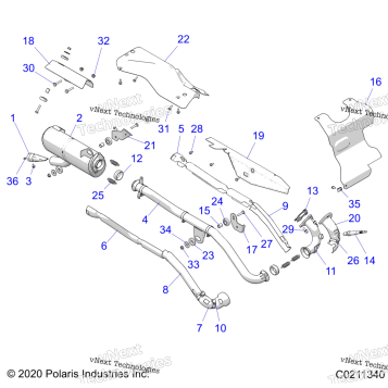 ENGINE, EXHAUST A21SEE57B1/B3/B5/B7/B9