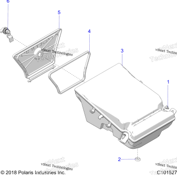 BODY, STORAGE BOX, REAR A19SDE57F1/SDA57F1