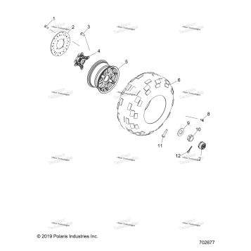 WHEELS, REAR R20MAE57BH