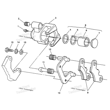 MIDDLE AXLE BRAKE ASSEMBLY 6X6 350L