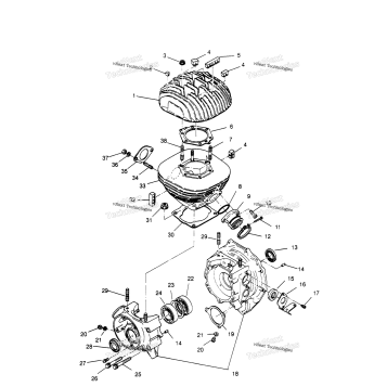 CRANKCASE & CYLINDER 2X4 300