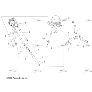 ENGINE, CARBURETOR MOUNTING/FUEL PUMP/LINES