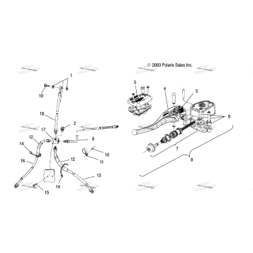 CONTROLS MASTER CYLINDER/BRAKE LINE
