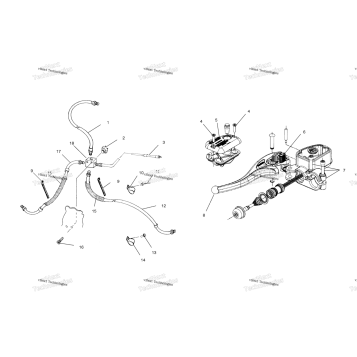 CONTROLS MASTER CYLINDER/BRAKE LINE