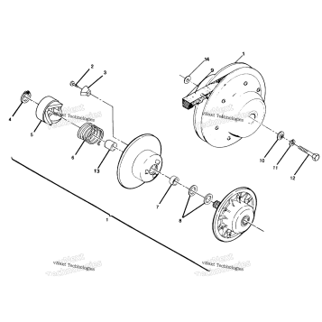 DRIVEN CLUTCH ASSEMBLY TRAIL BOSS