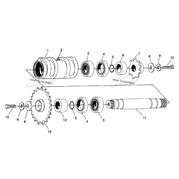 CENTER TIGHTENER ASSEMBLY 6X6 350L