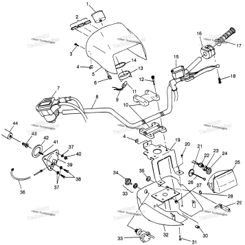 HANDLEBAR & HEADLIGHT POD XPLORER 400L