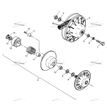 DRIVEN CLUTCH TRAIL BOSS