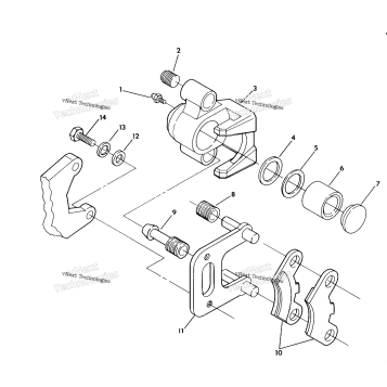 FRONT BRAKE ASSEMBLY 250 6X6