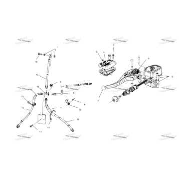 CONTROLS MASTER CYLINDER/BRAKE LINE