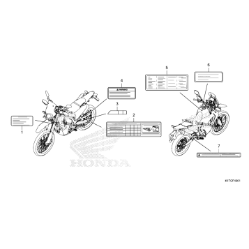 CAUTION LABELS (CRF300LR/LRA)