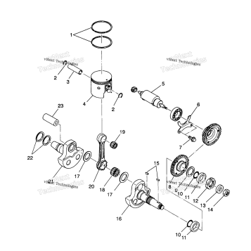 PISTON & CRANKSHAFT SPORTSMAN 4X4