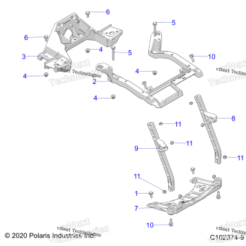 BODY, FRONT RACK SUPPORT