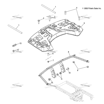 RACK, REAR /LD27AA/AB/AC