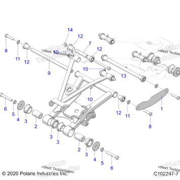 SUSPENSION, REAR CONTROL ARM MOUNTING