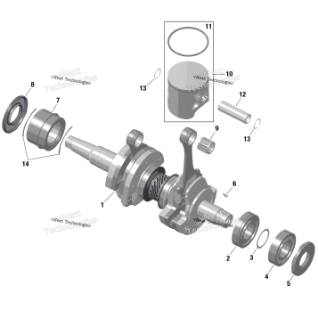 ROTAX - CRANKSHAFT AND PISTONS