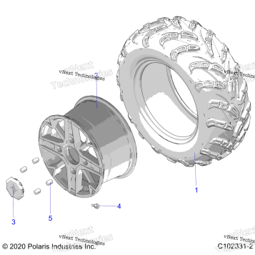 WHEELS, REAR A23SXA85A6/A1