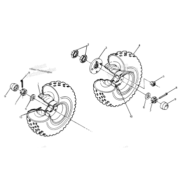MIDDLE WHEEL ASSEMBLY BIG BOSS 4X6