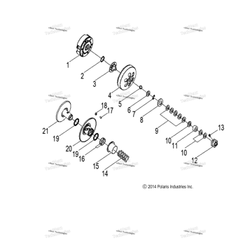 DRIVE TRAIN, SECONDARY CLUTCH