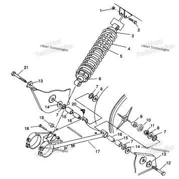 SWING ARM/SHOCK MOUNTING 6X6 350L