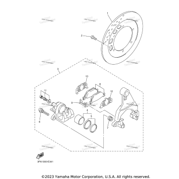 REAR BRAKE CALIPER