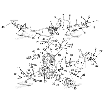 ENGINE MOUNTING SPORTSMAN 500 & SWEDISH SPORTSMAN 500 S969244