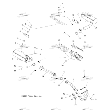 ENGINE, EXHAUST SYSTEM, DUAL