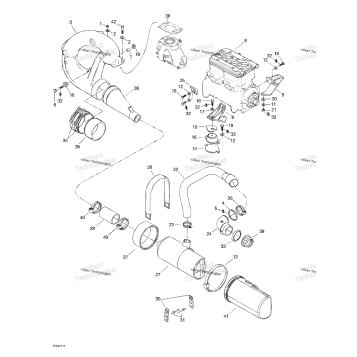 ENGINE SUPPORT AND MUFFLER