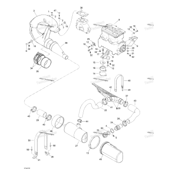 ENGINE SUPPORT AND MUFFLER